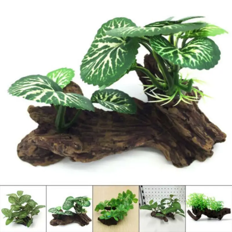 Aquarium Planted Wood - Plastic Artificial Turtle Tree Trunk Driftwood