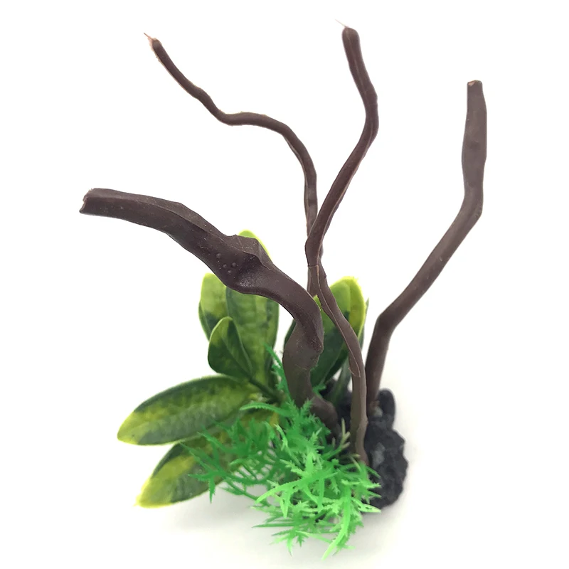 Aquarium Planted Wood - Simulated Fish Aquarium Decorations Nontoxic Decorative