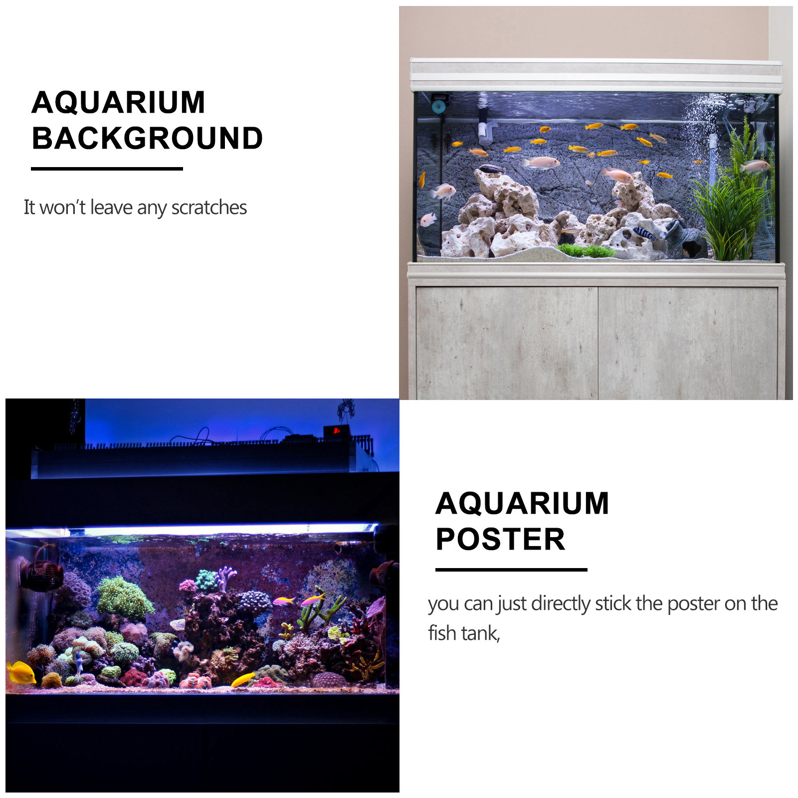 Fish Tank Background Sticker A - Planted Aquarium Wallpaper 评论和价格