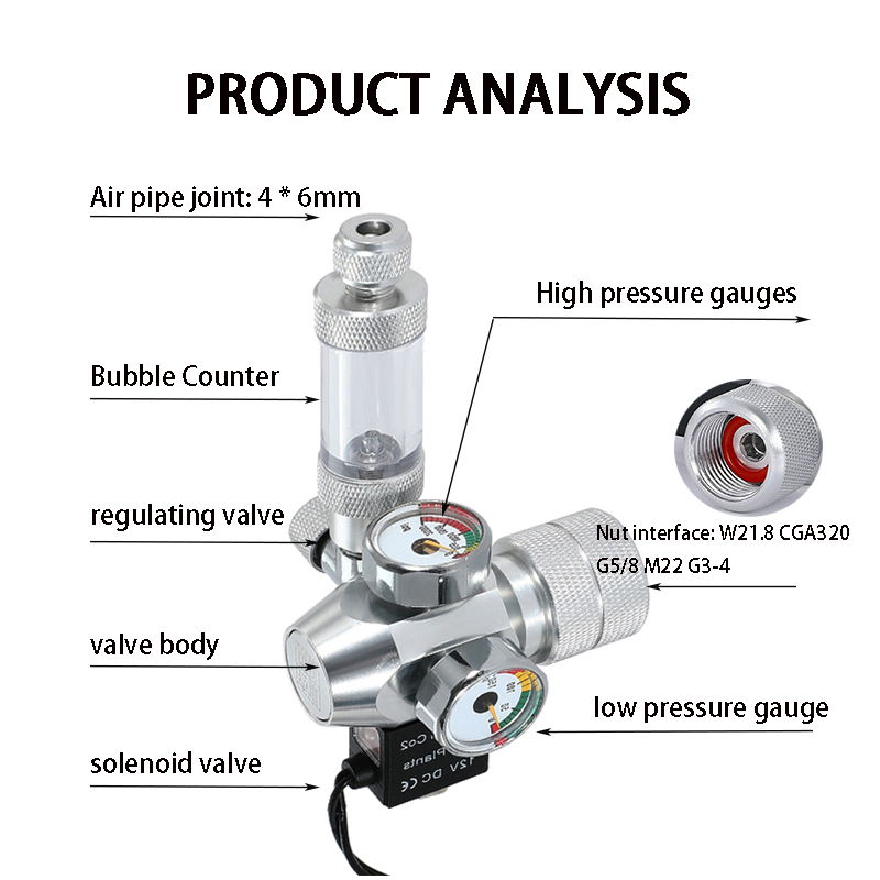 New DIY Aquarium CO2 Regulator - Planted Aquarium Co2 评论和价格