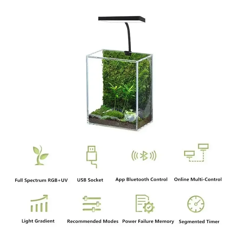 WEEK AQUA Mag Pro USB Nano Aqu - Aquarium Planted Tank Light 评论和价格