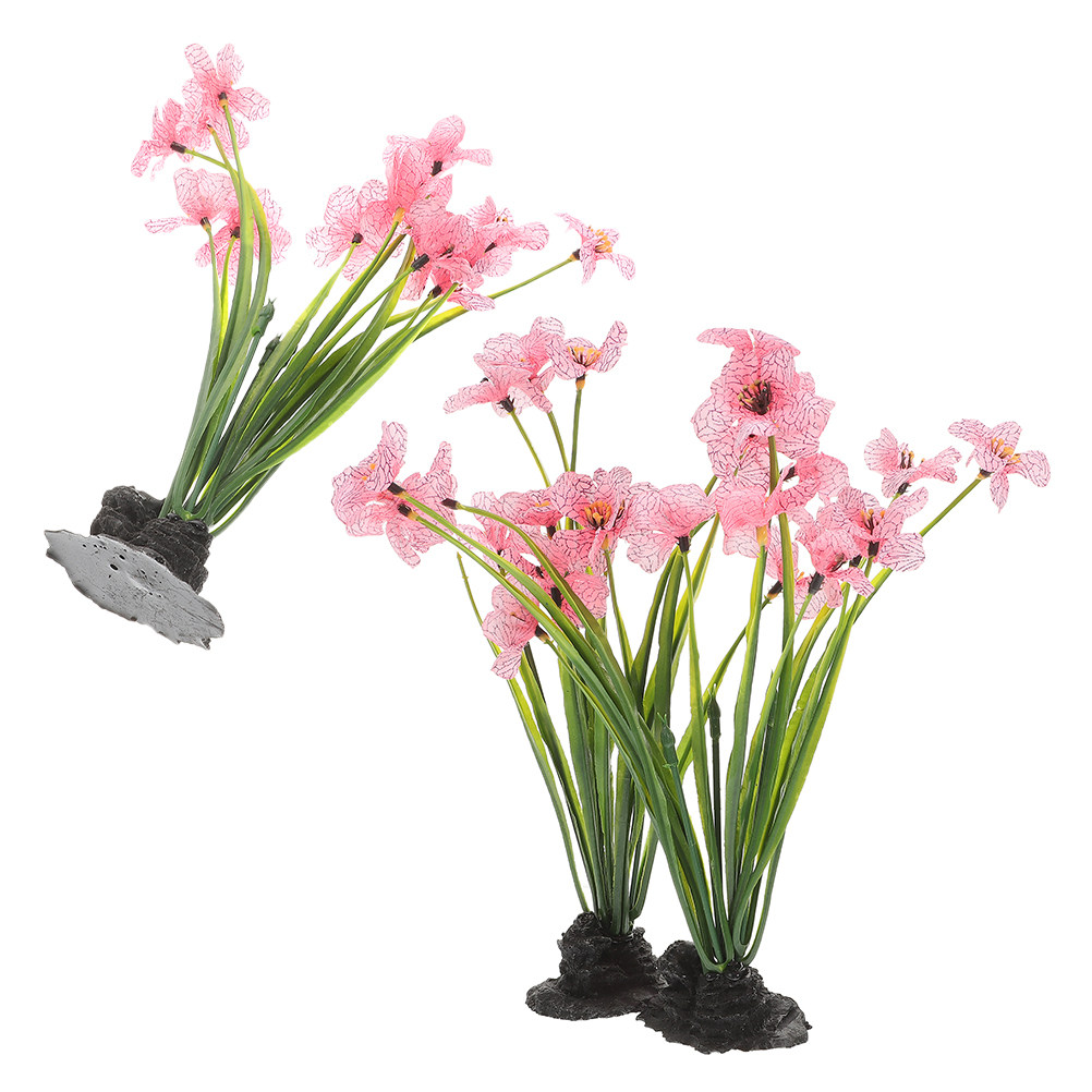 3Pcs Aquarium Fake Plants Plas - Aquarium Planted Set Up 评论和价格