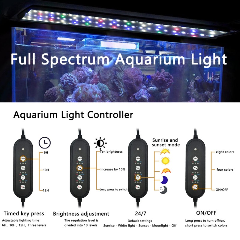 LED Fish Tank Light Full Spect - Aquarium Planted Tank Light 评论和价格