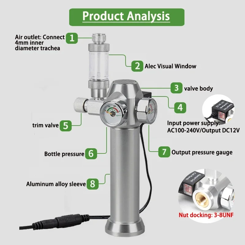 Aquarium CO2 Regulator Solenoi - Planted Aquarium Co2 评论和价格