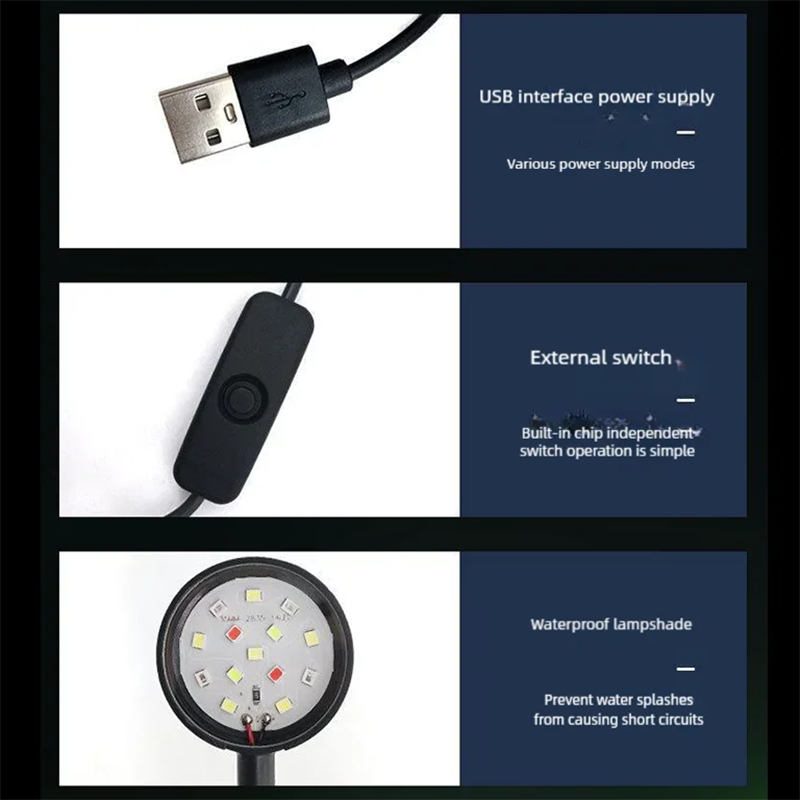 USB LED Fish Tank Clip Lamp Hi - Aquarium Planted Tank Light 评论和价格