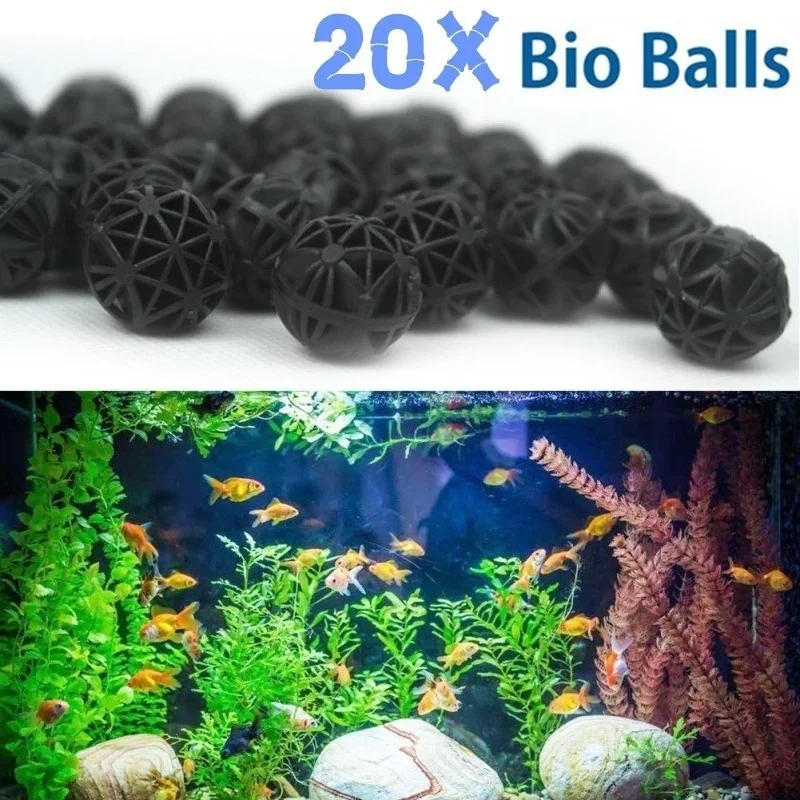 20Pcs 16mm Aquarium Bio Balls  - Planted Aquarium Freshwater 评论和价格