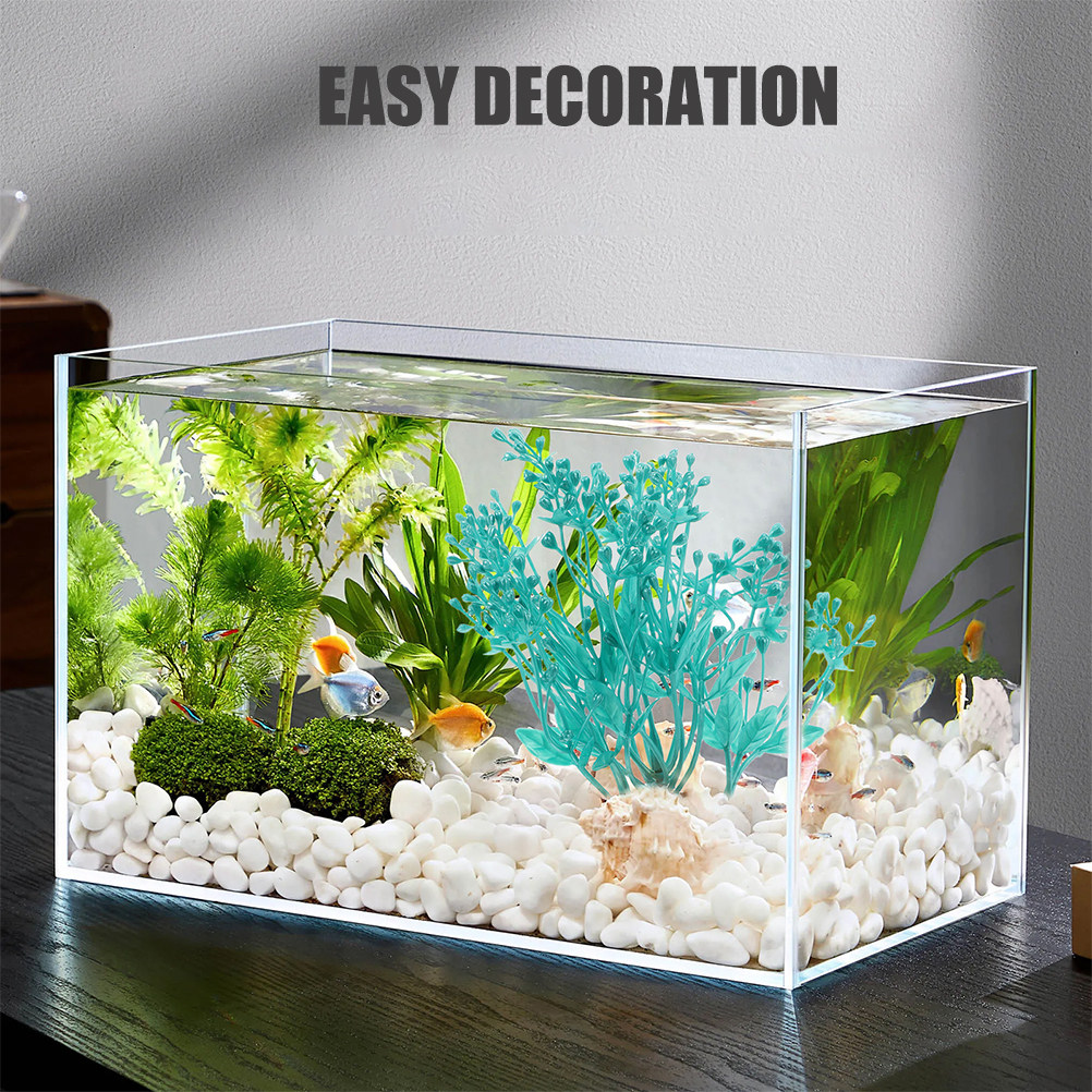 2Pcs Plastic Aquarium Plants R - Aquarium Planted Set Up 评论和价格