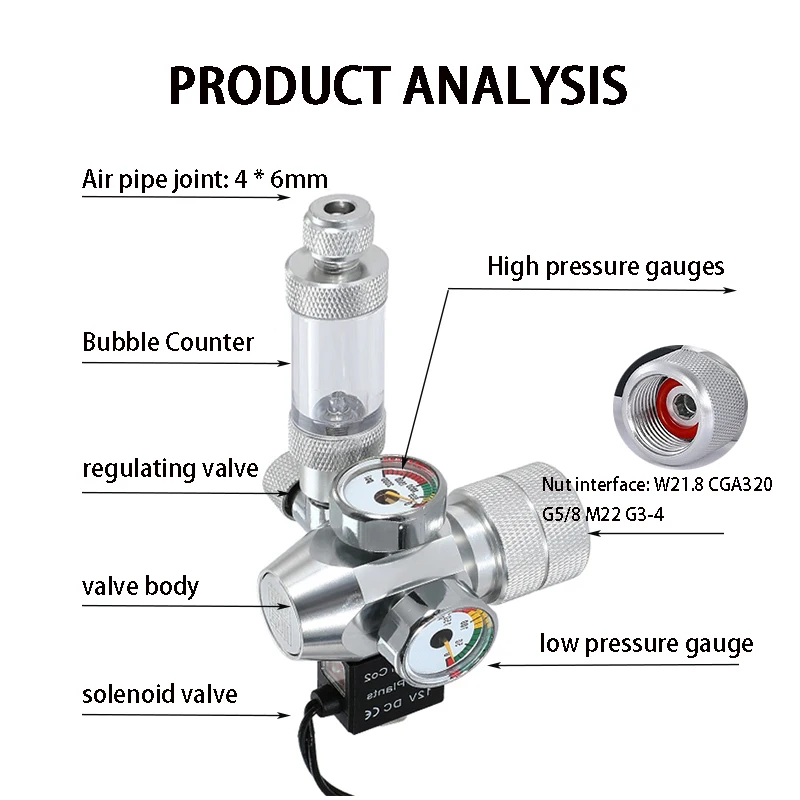 New DIY Aquarium CO2 Regulator - Planted Aquarium Co2 评论和价格